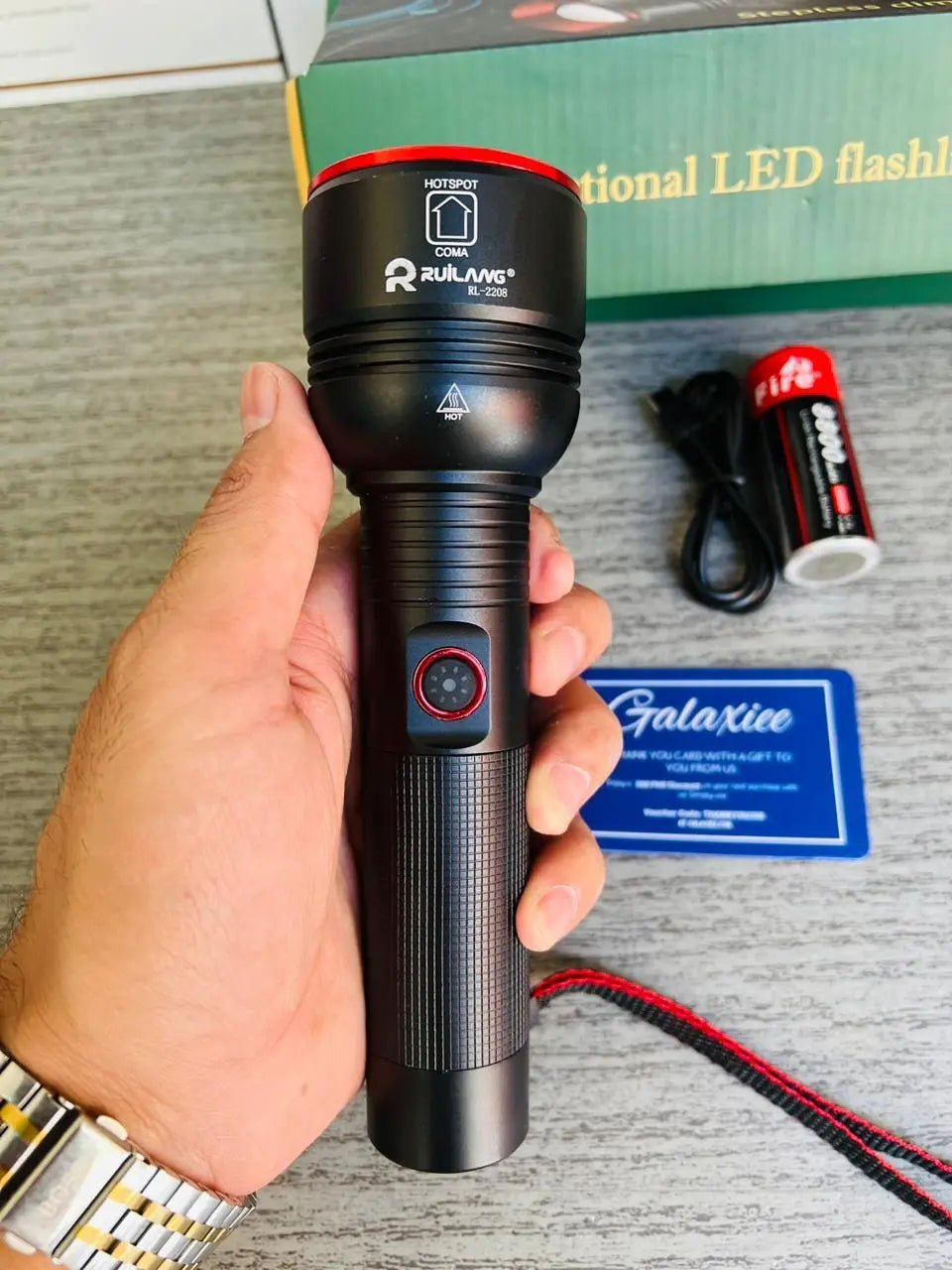 Waterproof High Power Laser Tactical Flashlight | Lot Imported - Galaxiee.comElectronic appliances