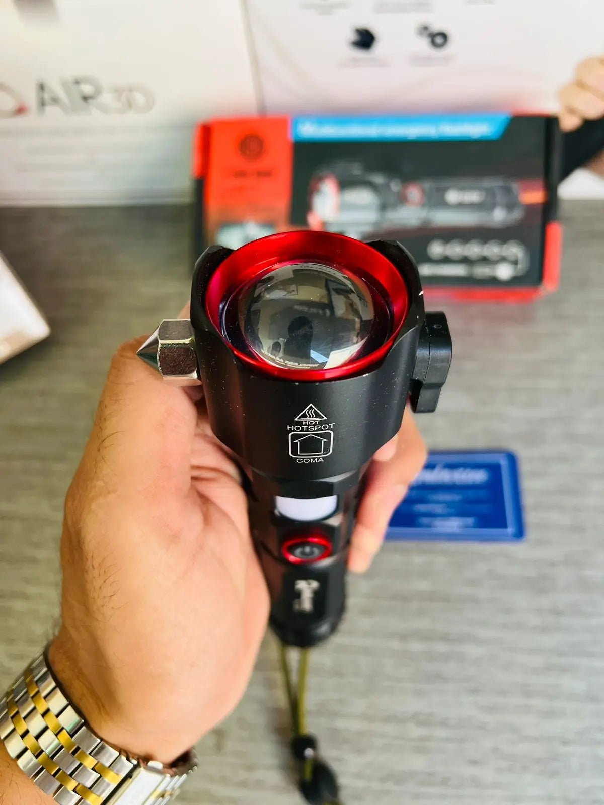 Waterproof Laser LED Tactical t With1Km range flashlight and long lasting backup | Impor - Buy Online Pakistan | Galaxiee.com