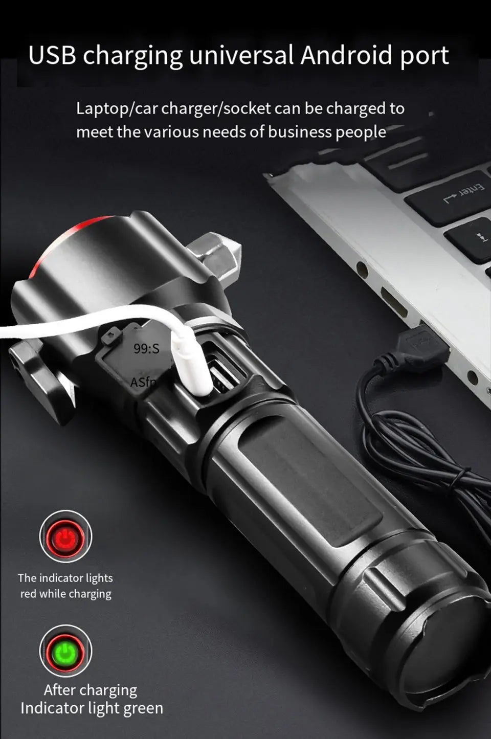 Waterproof Laser LED Tactical t With1Km range flashlight and long lasting backup | Impor - Buy Online Pakistan | Galaxiee.com